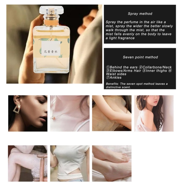 50ml Damparfym Lätt doft Långvarig Växtextrakt Blomdoft Parfym för Dating Party