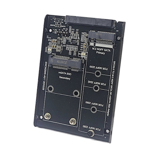 SSD-fodral M2 NGFF & MSATA till SATA3.0 6Gb Adapter Riser-kort