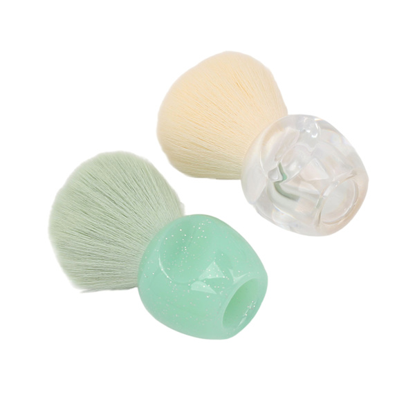 2 stk. Makeup-børste sæt Mini rejse bærbar kosmetisk Blush børster til piger kvinder udendørs hjem