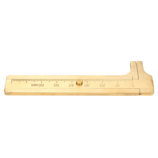 Pocket Messing Caliper Profesjonell høy nøyaktighet 0 til 60 mm Enkeltskala Mini Handy Caliper for Perle Wire Juvel Rings