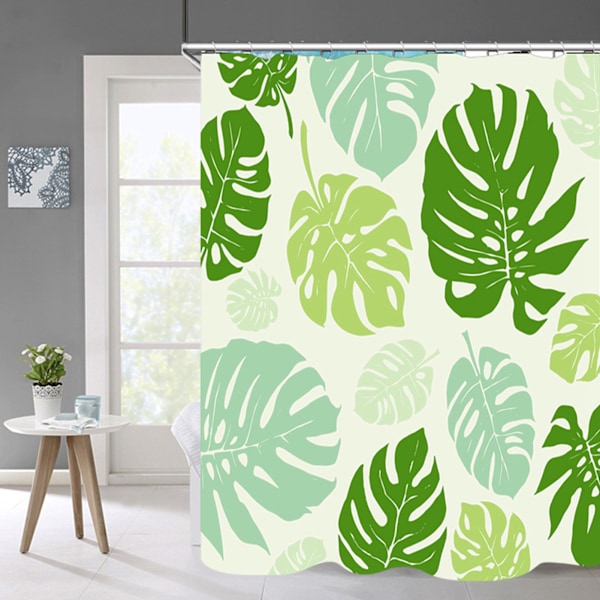 Nordisk stil print polyester bruseforhæng vandtæt badeforhæng badeværelsesartikler 150x180cm