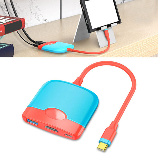 3 in 1 Type C - HDMI-sovitin 4K 5 Gbps Type C AV -monitoiminen sovitinmuunnin kytkimelle
