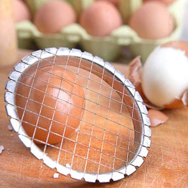 Eggkutter i rustfritt stål, verktøy for å skjære hardkokte egg, fruktkutter for ost, gulrøtter, poteter