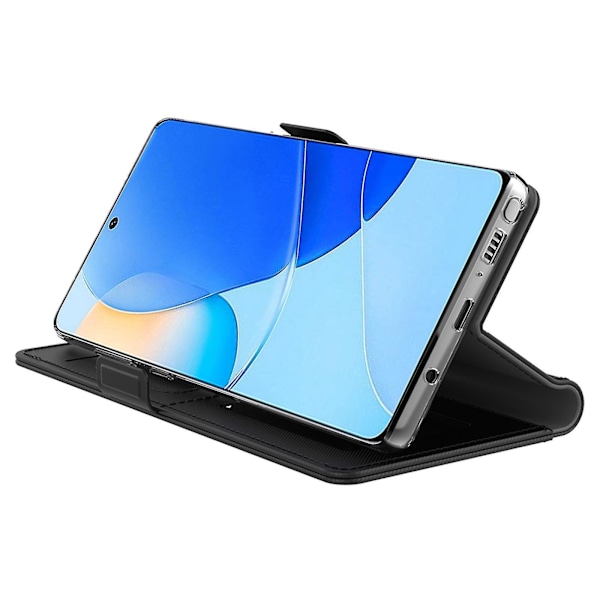 Kompatibelt Huawei P60 / P60 Pro Mobilskal med Spegel Kort Hållare PU Läder Ställ Mobilskydd-D