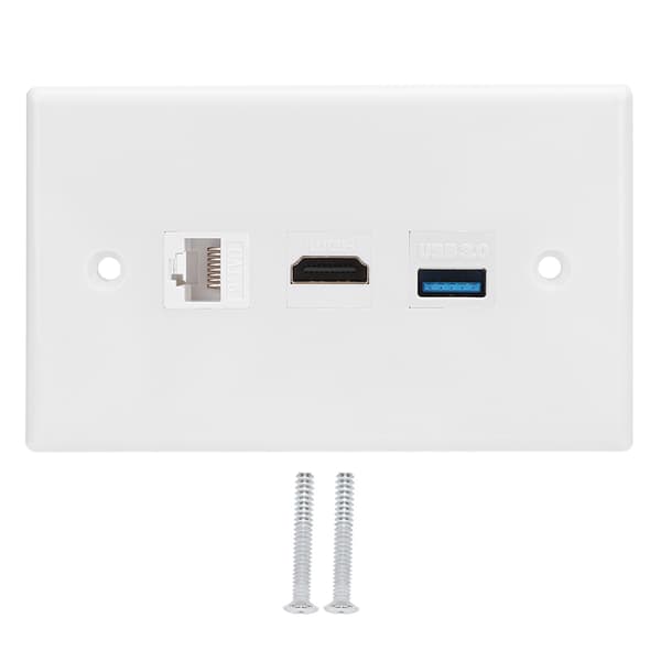 Hushålls CAT6 HDMI USB3.0 Gränssnitt Uttagspanel Clip On Väggplatta Panel US Standard