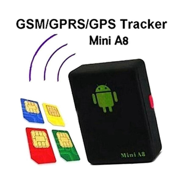 Med SOS-knapp Tracker Smart Mini A8 Gsm/Gprs/Lbs Tracker Locator Adapter Husdjursspårning Realtid M