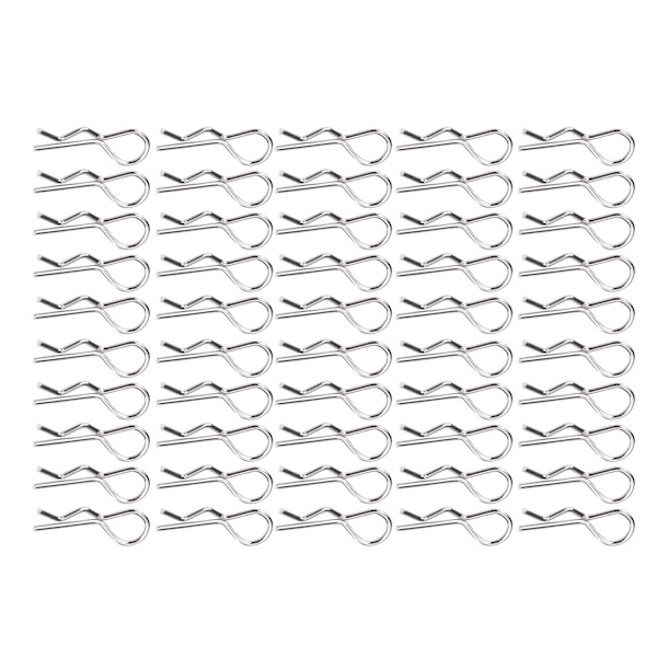 50 st RC-tillbehör R-typ Body Clip Pin för 1/10 1/12 1/16 Skala Fjärrkontroll Bilskal