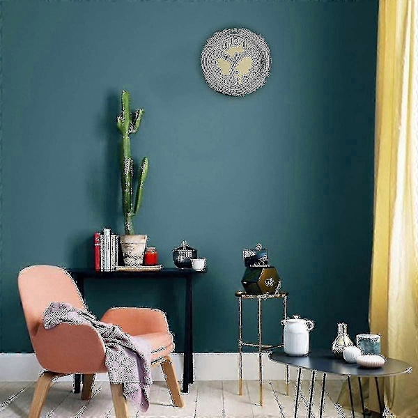 Stille Rundt Retro Quartz Væg Ur uden Tiklyd (30 cm) - Ny SZJR Turkis