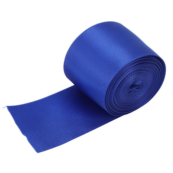 Double Face Satin Ribbon Rulle 5m/16.4ft Längd 38mm/1.5in Bredd DIY Polyester Presentpappersband för hantverk HårdekorationerBlå