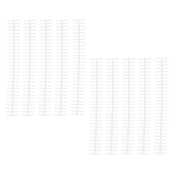 10 st bindande ryggar spiraler spolar kammar 30 hål plastlist för lösblad 1/2 tum diameter transparent