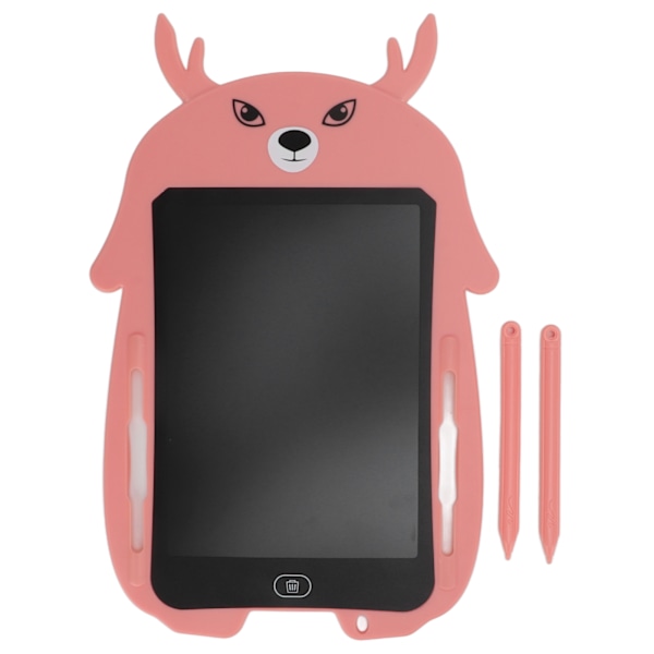 8,5 tommers LCD-skrivetavle Øyebeskyttelse LCD Fargerik Doodle Håndskriftpapir for 3 år + (Lyse rosa hjortfarget penn)