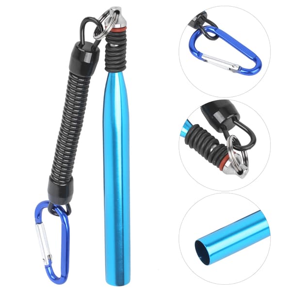 Vacky Rig Tool i Aluminium Legering med Blød Madorm Soft Bait Bindingsring med O-Gummi Ring Blå