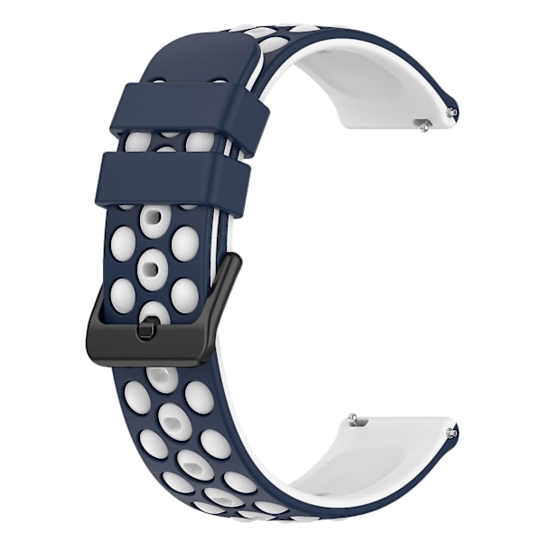 Garmin Venu 2 Plus / Venu Sq 2 20mm Mjuk Silikonarmband - Midnatt Blå/Vit