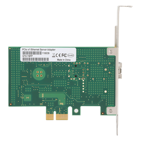Fiber Gigabit Ethernet-netværkskort til Intel i210 PCI Ex1 enkelt port SFP 10/100/1000bps