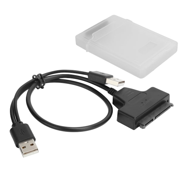 Kova levy -sovitinkaapelin SATA HDD/SSD -kaksoisliitäntämuunnosjohto 2,5 tuuman suojakotelolla, valkoinen