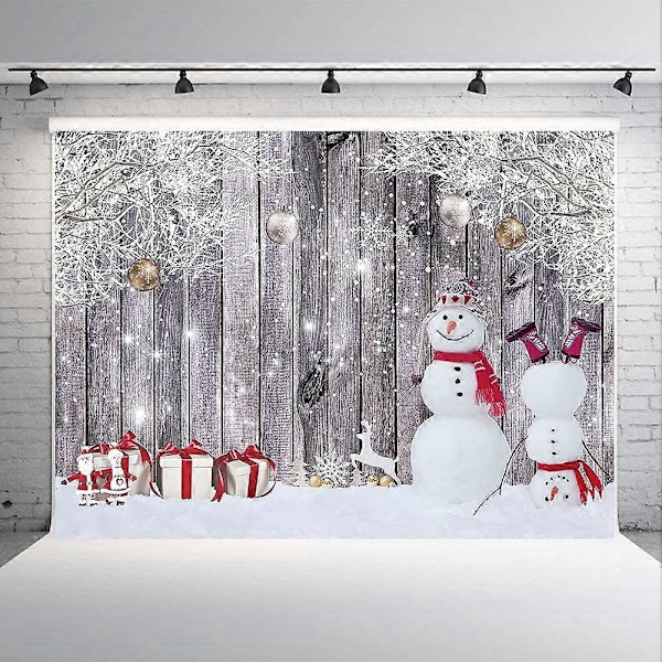 Julebaggrund, Snemand Baggrund, Julepynt til Hjemmet, Fest, 7x5ft