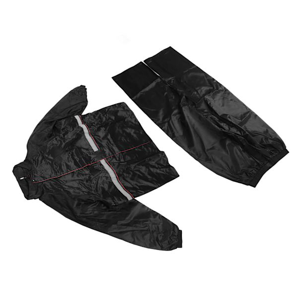 Reflekterande regnrocksdräkt Dubbelskiktad regnjacka Delade byxor Set för motorcykel Cykling 3XL