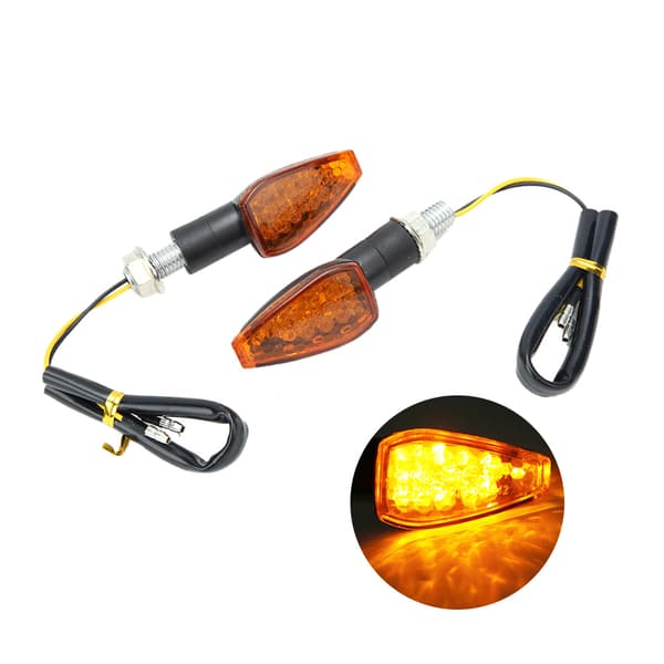 2 STK Motorcykel 14LED Blinklys Styrelampe Indikator Tilbehør Passer til Yamaha Gul Linse