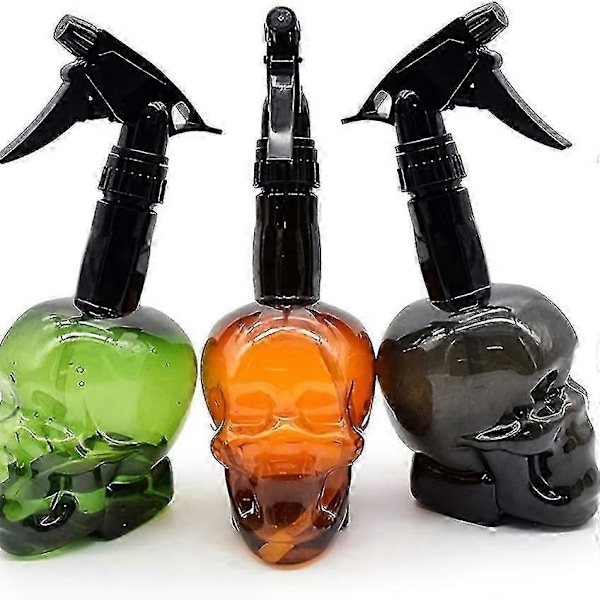 Tom Sprayflaska 200ml/7oz Fin Spray Vintage Skelett Design Återfyllningsbar Plast Sprayflaska Grön