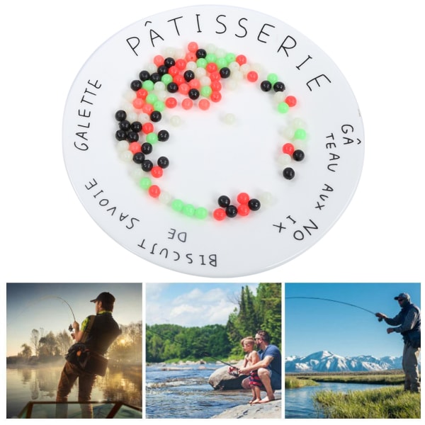 400 stk Stenfiskeri Lysende Spacer Perler Farveblanding Lure Blødt agn tilbehør10mm