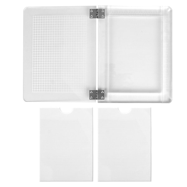 Stempelplattform Posisjoneringsverktøy DIY Håndlaget Kort Transparent Stempling Mal