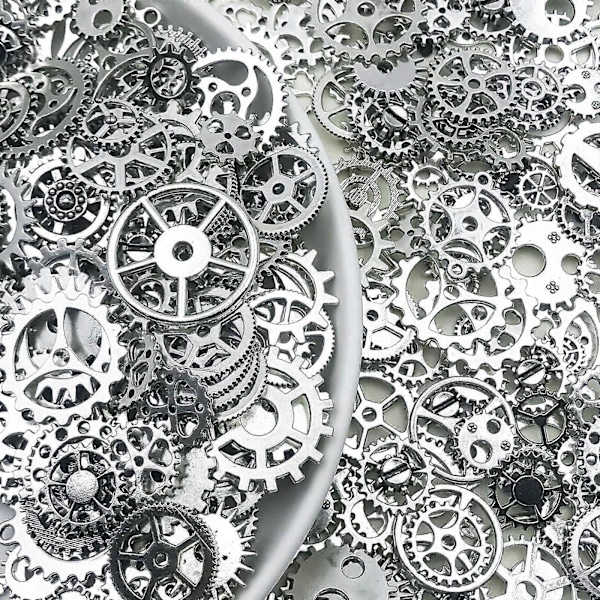 Steampunk Metalliset Metriset Kutistusriipukset Satunnaisia Eri Kokoja (30/50g) DIY Korujen Valmistustarvikkeet SN492