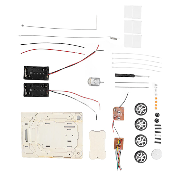 DIY trådløs fjernstyrt bil i tre - Modellsett for gutter og jenter, tenåringer og voksne