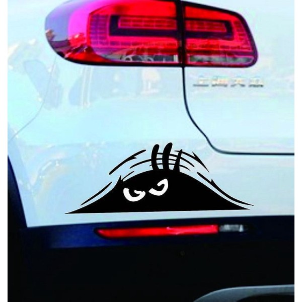 Funny Peeping Monster Cartoon 3D Vinyl Car Sticker, Badge Decal, Ghost Car Scratch Sticker - 19*7cm
