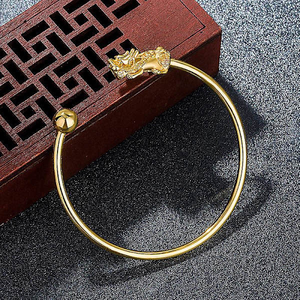 Guldpläterat Pixiu-armband för rikedom och välstånd
