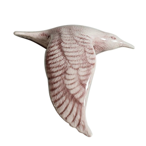 3D Keramiske Flygende Fugler Veggdekor Kreative Fugler Hengende Ornament For Hjem Zekai Vinrød TypeC