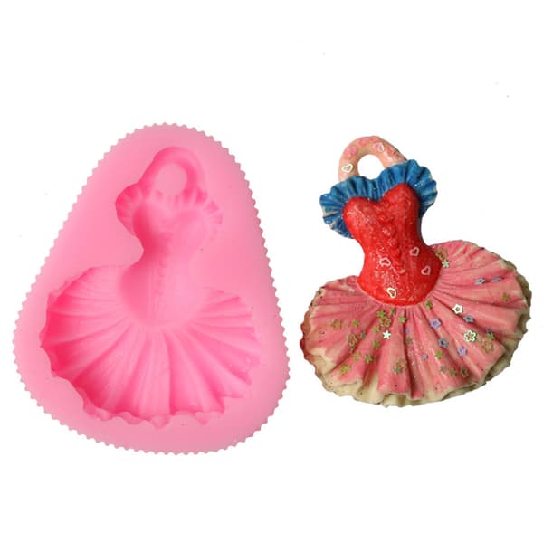 Kjoleform Kage Bagning Cookie Chokolade Sukkerpasta Mad Silikoneform Bageudstyr