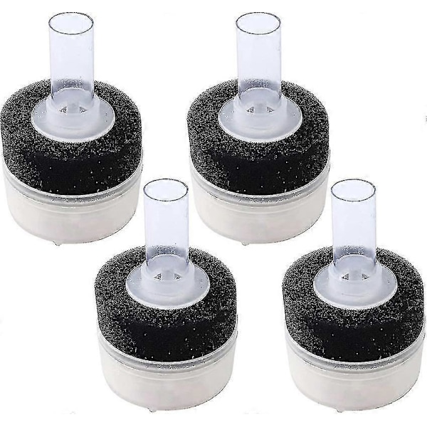 4-pakke Luftdrevet Biofilter Svamp Akvariefilter, Bio Svampfilter, Svamp, Luftpumpedrevet For
