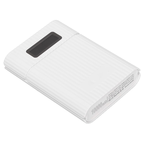 M09B 4x18650 Batterilagringsbox Micro Typ C Ingångsport Bärbar DIY Power Bank Kit Vit