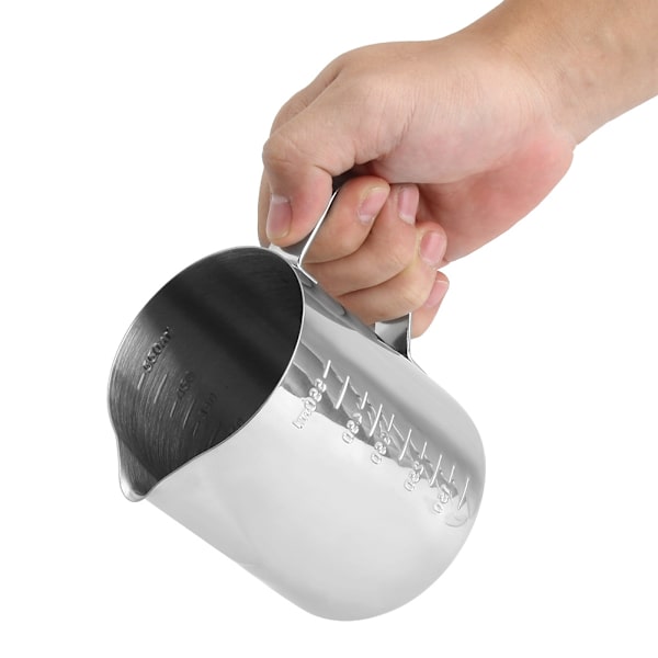 Kotitalouksien ruostumattomasta teräksestä valmistettu kahvinvaahdotuskannu Pull Flower Cup Maidonvaahdotuskuppi (550 ml)