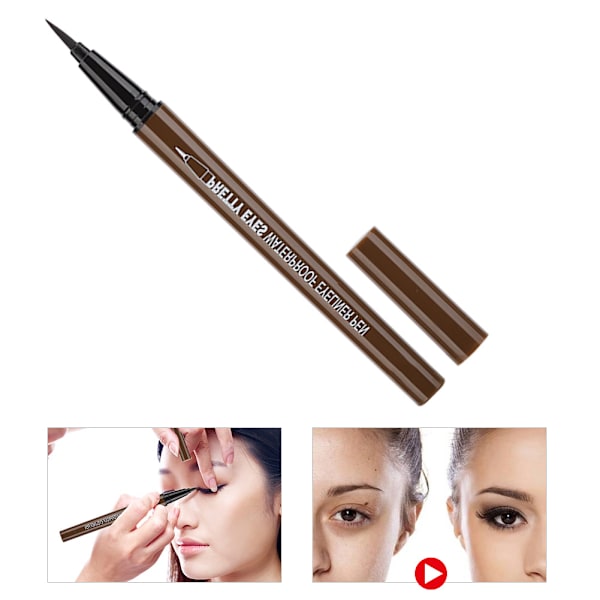 Vanntett flytende eyeliner Langvarig Eye Liner Pen Blyant Makeup Cosmetics Tools 2#