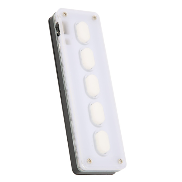 Programmerbar knappsats 5 tangenter Trådbunden USB Trådlös Bluetooth Dual Mode Mini Silikon Tyst DIY Programmerbart Gaming Tangentbord Vit