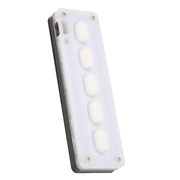 Programmerbart tastatur 5 taster Kablet USB Trådløs Bluetooth Dual Mode Mini Silikon Mute DIY Programmerbart Gaming Keyboard Hvit