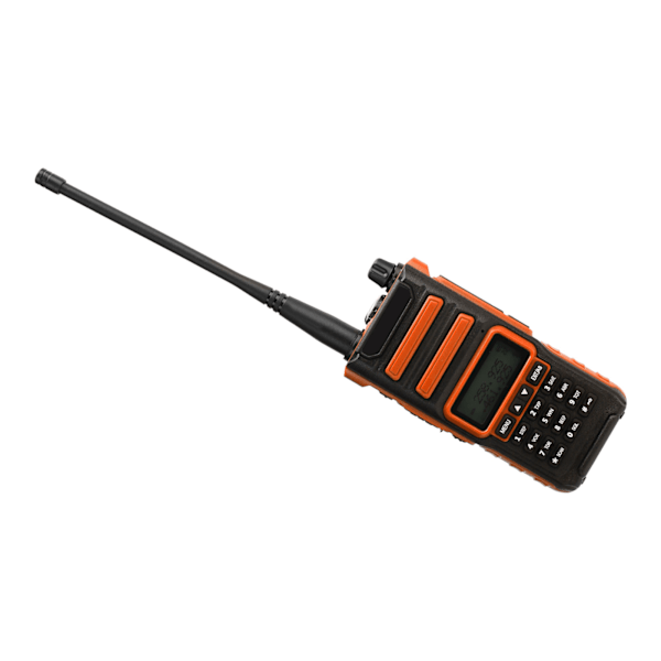 Utomhus bärbar dubbelbands walkie-talkie-kit handhållen LCD-display Walky Talky 100‑240VOrange EU-kontakt 100‑240V