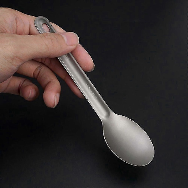 Titanium Bestik Udendørs Camping Bærbart Picnic Titanium Ske Kogegrej Titanium Legering Gaffel Ultralet Rent Titanium Spork3