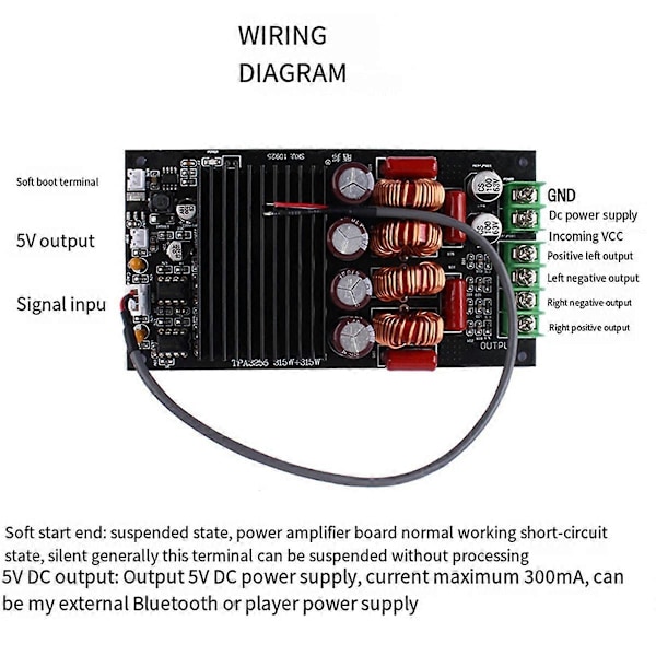 TPA3255 2x300W Stereo HIFI Digital Effektforstærker Board 600W Klasse D
