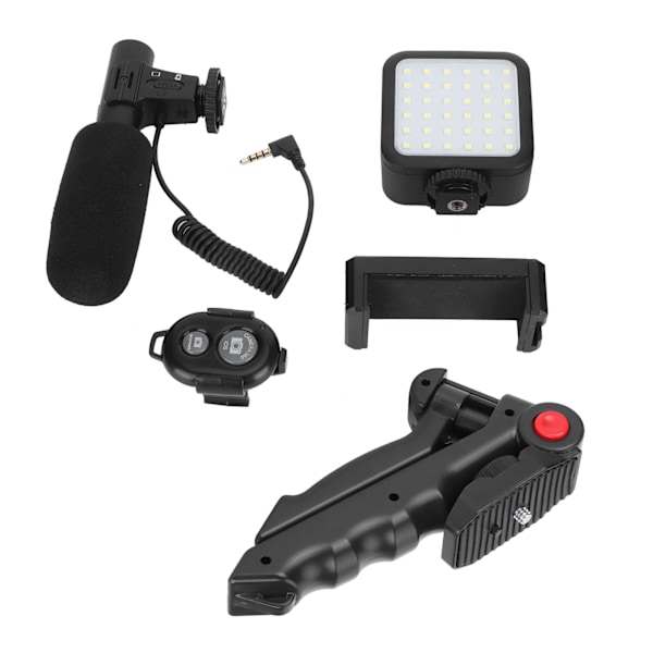 Mobile Phone Support Microphone Fill Light Tripod Kit for Live Broadcast Shooting