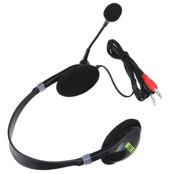 SY440MV Headset med ledning 3,5 mm/USB Kundeservice Over Ear-hovedtelefoner med støjreducerende mikrofon 3,5 mm