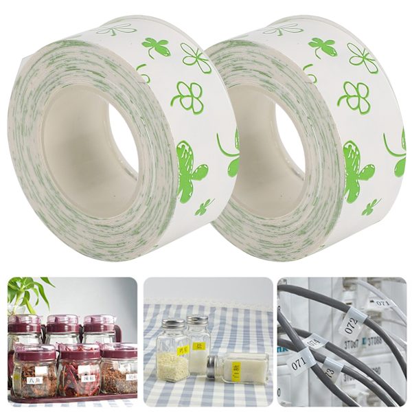 2 stk. Print Label Tape Cute Ribbon Termopapir til KINGJIM/TEPRA LR5C Labeler(EQT028)