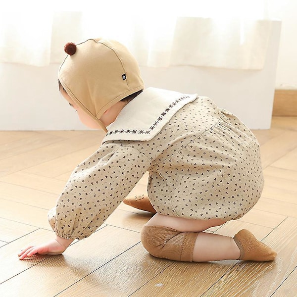 Baby Knäskydd och Halksäkra Strumpor Set - 12 Par, Unisex, Halksäkra Knäskydd och Ankelstrumpor