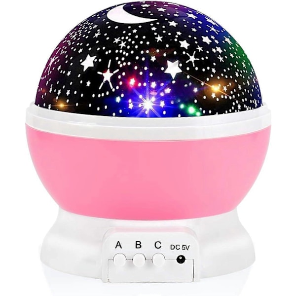 Natlampe til børn, Børnenatlampe, Stjernenatlampe, Nebula Stjerneprojektor