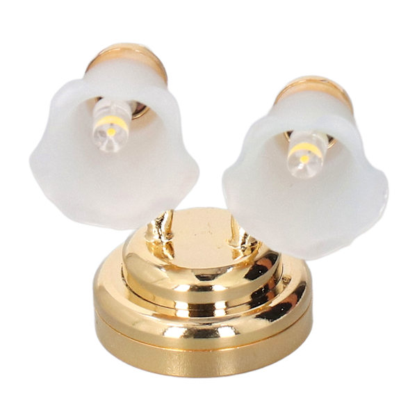 Dockhusbordslampa Tulpan Design Batteridriven Robust Metall Plast Dockhus Miniatyrlampa för 1:12 Skala Dekoration