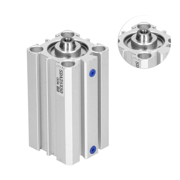 Luftcylinder Aluminium Tynd Dobbeltvirkende Pneumatiske Komponenter Tilbehør Boring 25mmSDA25x50