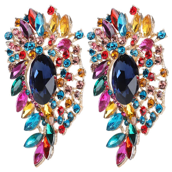 2 stk. Corsage Brosche Fashion Retro Exquisite Legering Nåle Applikation Beklædningstilbehør Farverig