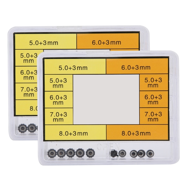 2 laatikkoa Watch kruunun osien vaihto Valikoima watch lisävarusteiden korjaustyökalusarja
