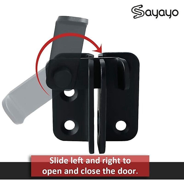 Skjutdörrsbult Hänglås Hasp Dörrlås Spärr Spänne Lås Stöldskyddskrok, Matt Svart Finish Rostfritt Stål 4045mm, Versailles